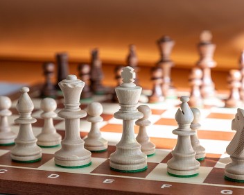 Chess pieces close up