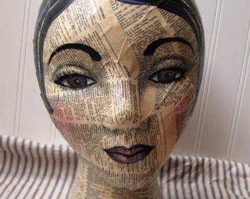 Papier mache head