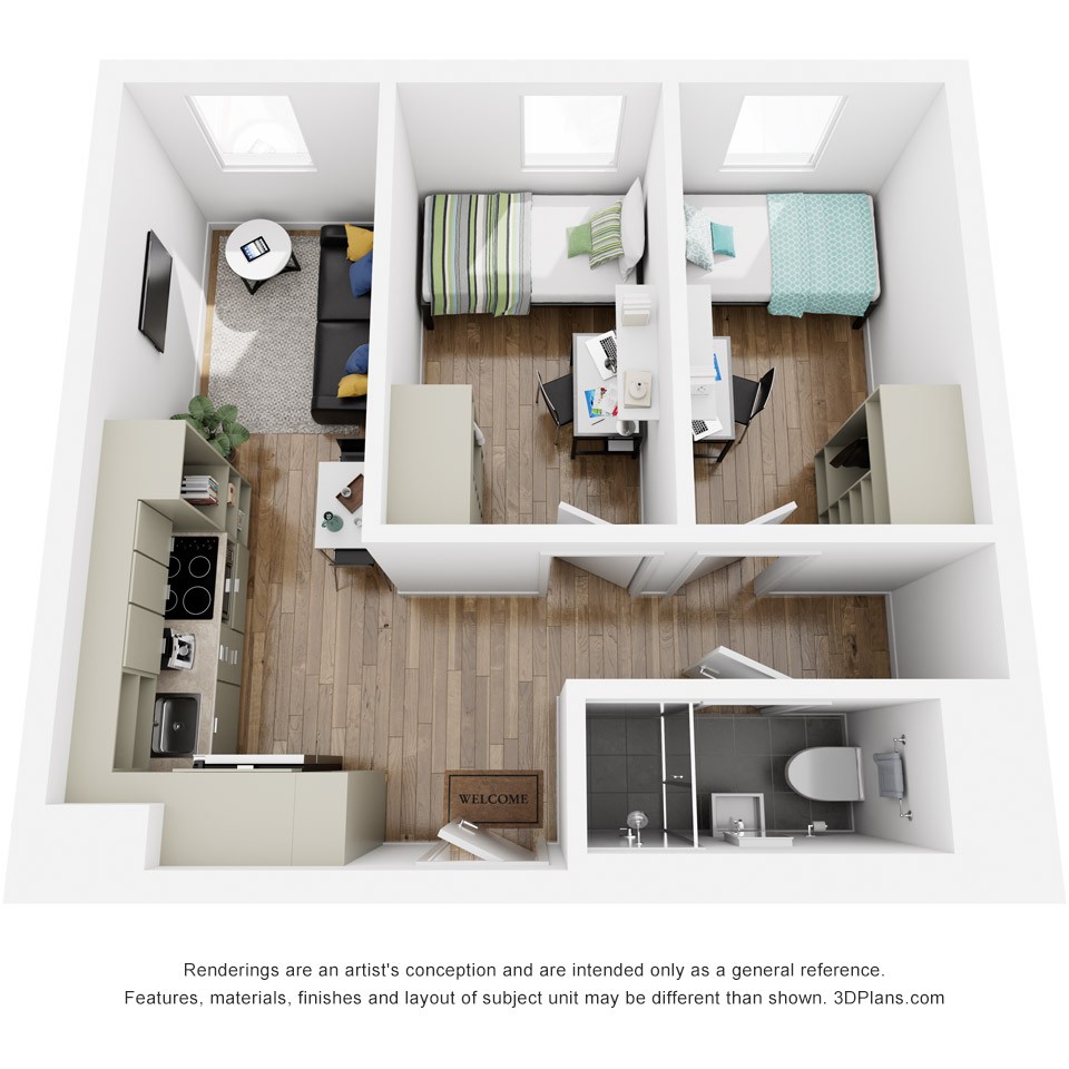 GUV 2 Bed Apartment High Floor with AirCon Tower WEB