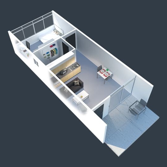 au griffith apartment 1 Bedroom floorplan (1)