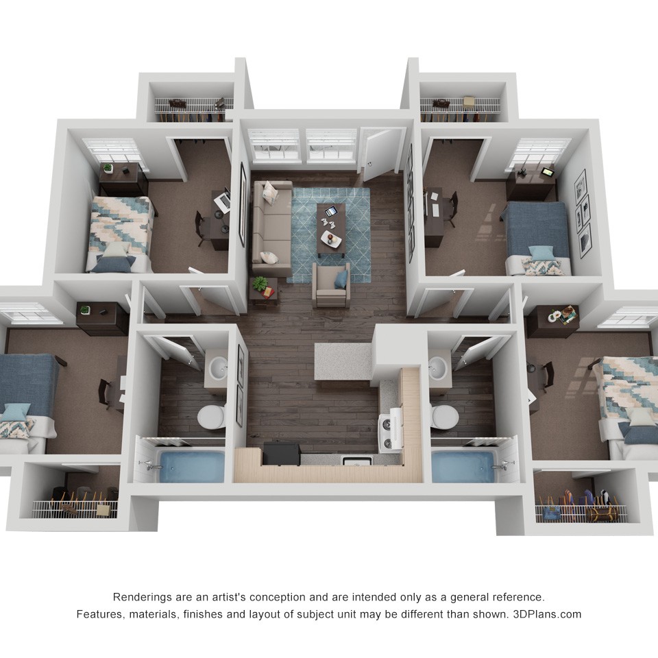 University Meadows UMSL Four Bedroom Two Bathroom